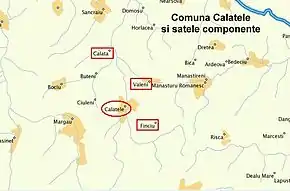 Comuna Călăţele și satele componente