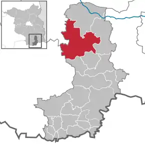 Poziția localității Calau