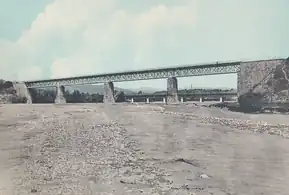 Podul metalic peste râul Prahova construit de Elie Radu.