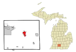 Location of Marshall, Michigan