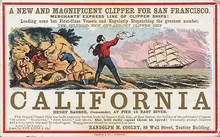 Sailing to California at the beginning of the Gold Rush