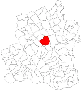 Amplasarea în cadrul județului