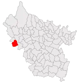 Poziția localității Calvini