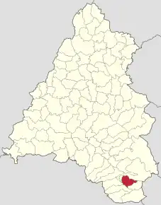 Localizare în cadrul județului