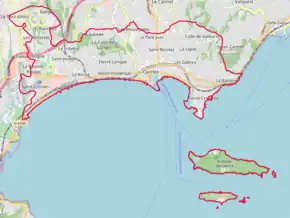 Poziția localității Cannes