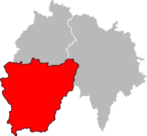 Arondismentul Aurillac în cadrul departamentului Cantal