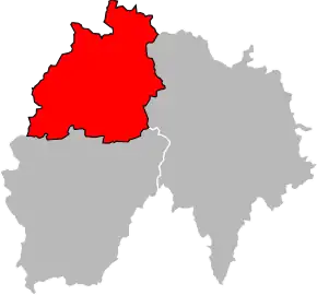 Arondismentul Mauriac în cadrul departamentului Cantal