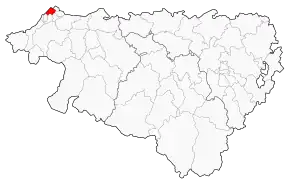 Poziția localității Cantonul Anglet-Nord