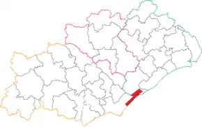 Poziția localității Cantonul Sète-2