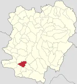 Amplasarea în cadrul județului