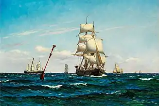 Nave cu vele pe mare