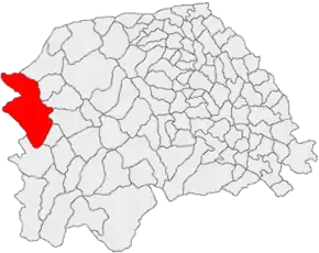 Amplasarea în cadrul județului