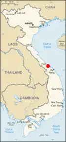 Poziția localității Huế