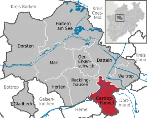 Poziția localității Castrop-Rauxel