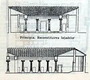 Principia - reconstituire a fațadelor