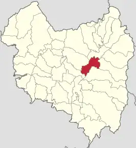 Amplasarea în cadrul județului