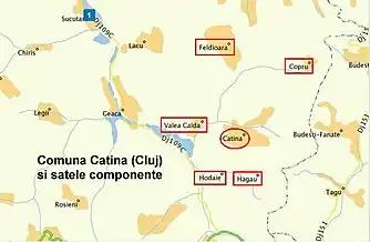 Comuna Cătina și satele componente