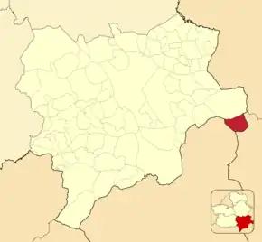 Poziția localității Caudete