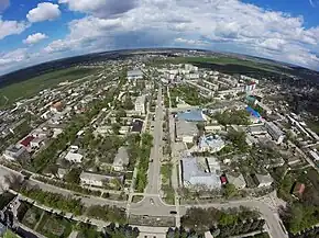 Vedere aeriană a părții centrale.