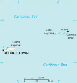 Poziția localității George Town, Insulele Cayman