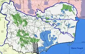 Amplasarea în cadrul județului