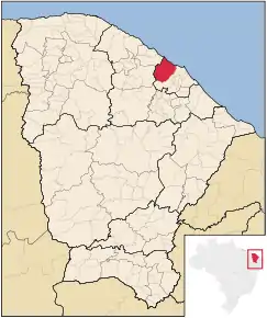 Poziția localității Caucaia