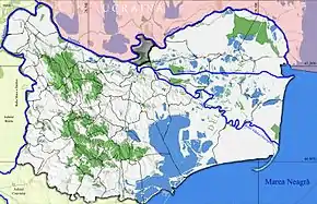 Amplasarea în cadrul județului