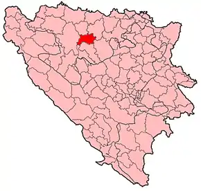 Poziția localității Čelinac