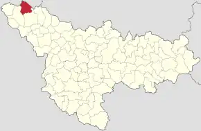 Amplasarea în cadrul județului