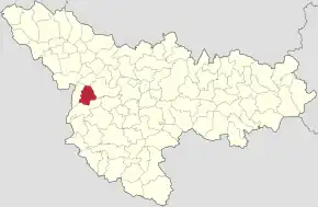 Amplasarea în cadrul județului