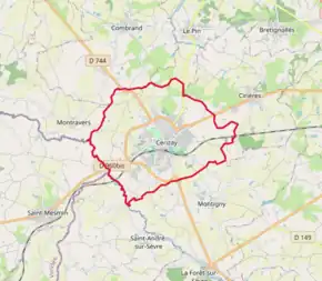 Poziția localității Cerizay