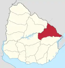 Poziția localității Departamentul Cerro Largo