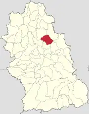 Localizarea în cadrul județului