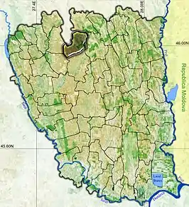 Amplasarea în cadrul județului



		
Poziția în cadrul României