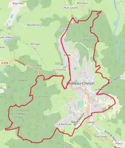 Poziția localității Château-Chinon (Ville)