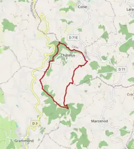 Poziția localității Châtelus