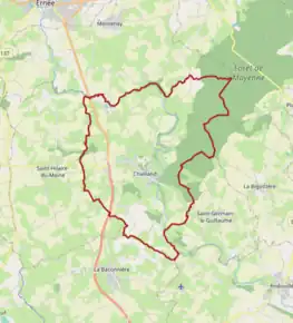 Poziția localității Chailland