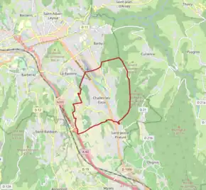 Poziția localității Challes-les-Eaux