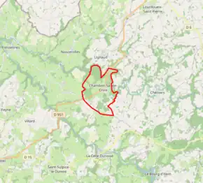 Poziția localității Chambon-Sainte-Croix