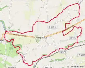 Poziția localității Champrepus