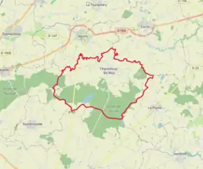 Poziția localității Chanteloup-les-Bois