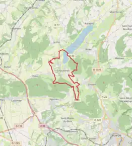 Poziția localității Charavines