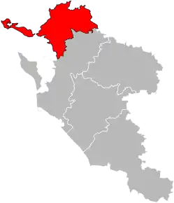 Arondismentul La Rochelle în cadrul departamentului Charente-Maritime