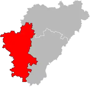 Arondismentul Cognac în cadrul departamentului Charente