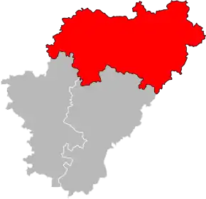 Arondismentul Confolens în cadrul departamentului Charente