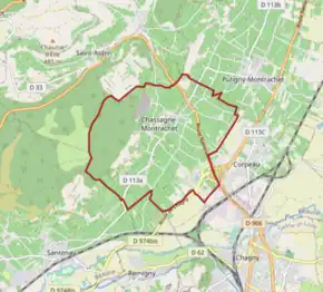 Poziția localității Chassagne-Montrachet