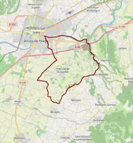 Poziția localității Chatuzange-le-Goubet