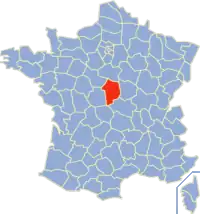 Poziția regiunii Cher