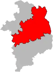 Arondismentul Bourges în cadrul departamentului Cher