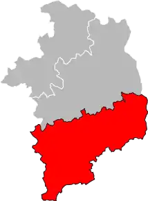 Arondismentul Saint-Amand-Montrond în cadrul departamentului Cher